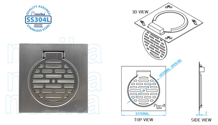 不锈钢日本方地漏